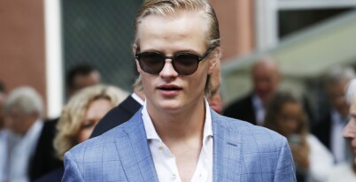 TRONDHEIM 20160623.
Marius Borg Høiby i hageselskapet i Stiftsgården i Trondheim i forbindelse kongeparet 25 år som kongepar torsdag.
Foto: Lise Åserud / NTB scanpix